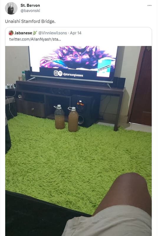 St. bervon bavonski unaishi stamford bridge jabanese vinniewilsons . apr 14 twit