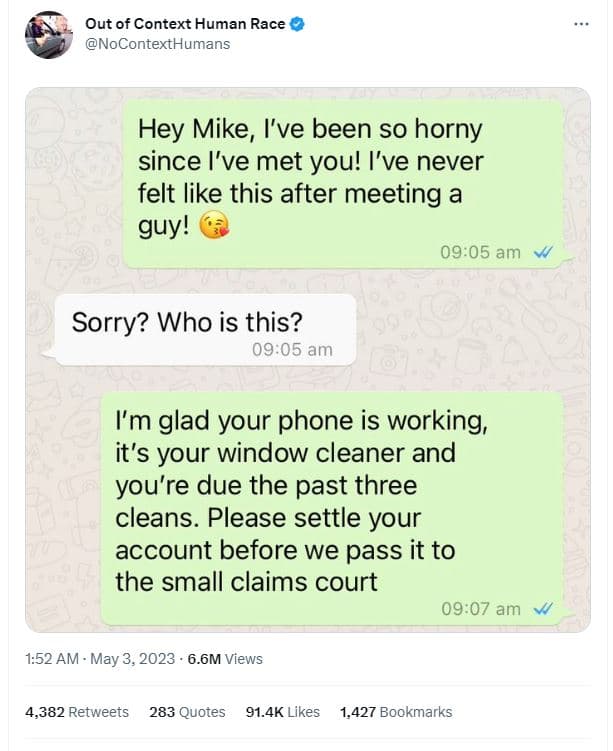 Out of context human race nocontexthumans hey mike, i've been so horny since i'v