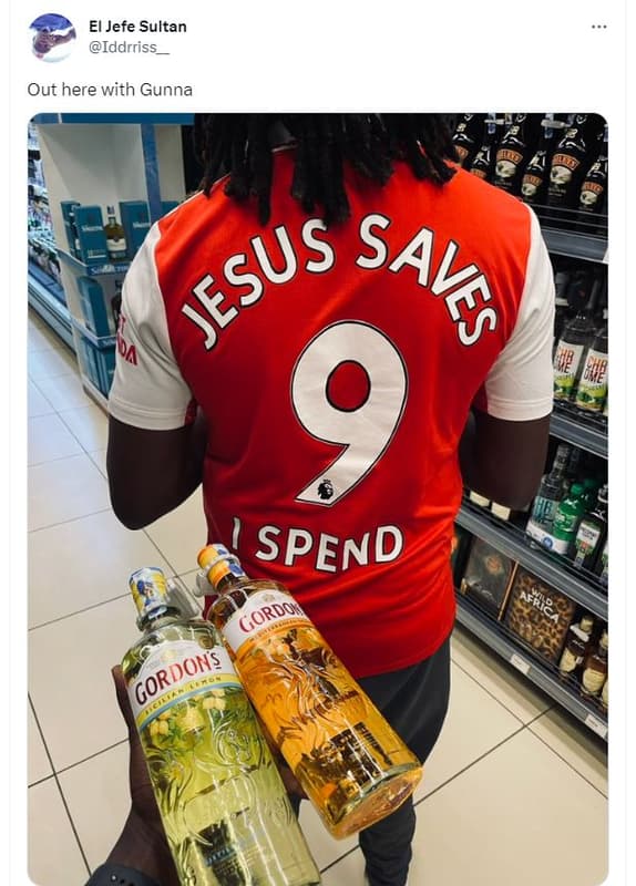 El jefe sultan iddrriss out here with gunna jesus saves 94 be 9 spend gordon gor