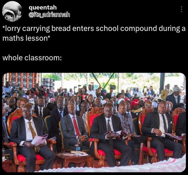 Queentah ts_adrfiannah lorry carrying bread enters school compound during a math