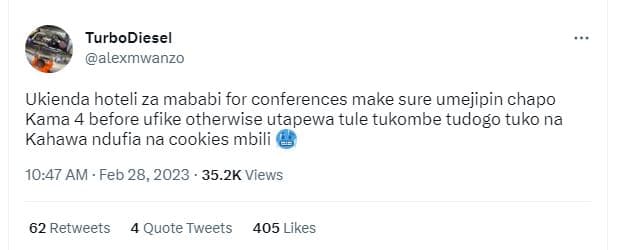 Turbodiesel alexmwanzo ukienda hoteli za mababi for conferences make sure umejip