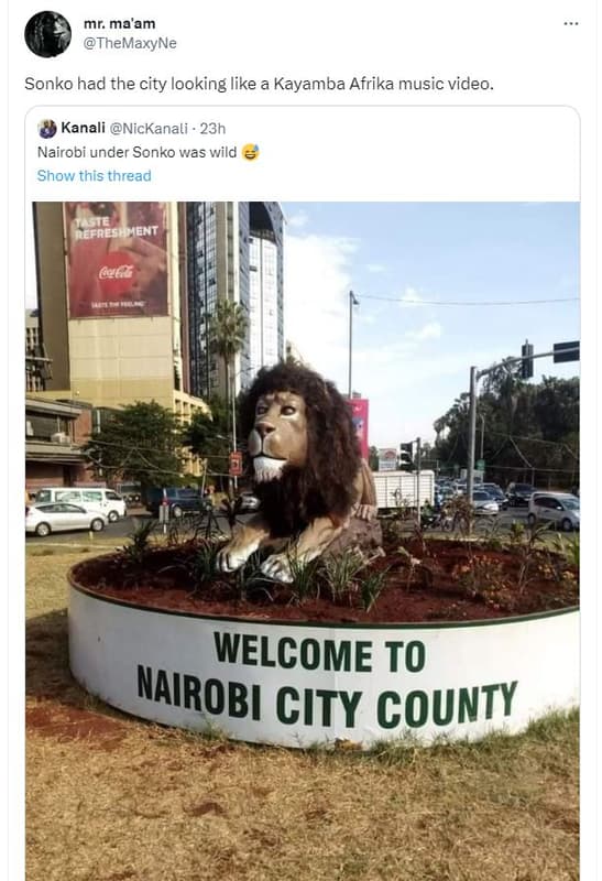 Mr. ma'am themaxyne sonko had the city looking like a kayamba afrika music video