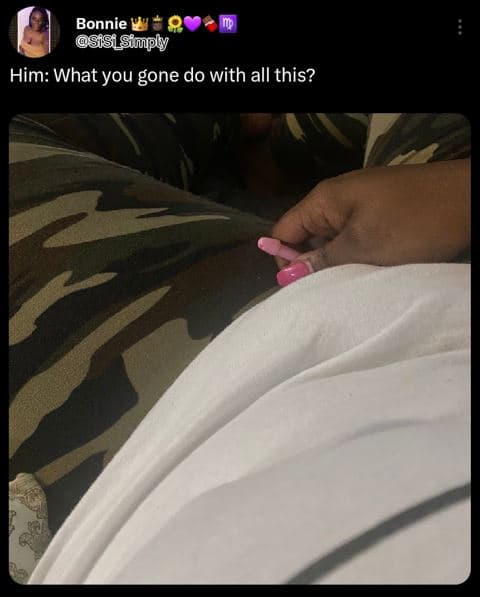 Bonnie sisisimply him what you gone do with all this?