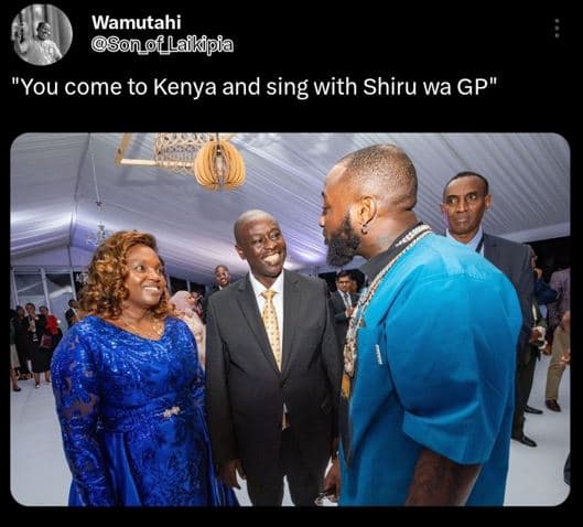 Wamutahi son_f lafkipia 'you come to kenya and sing with shiru wa gp