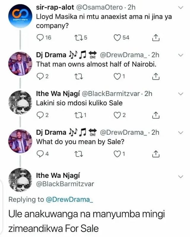 Sirrapalot osamaotero 2h pouno ito lloyd masika ni mtu anaexist ama ni jina ya c