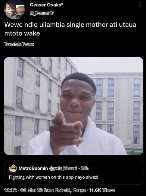 Ceaser osakoo ceasaro wewe ndio uliambia single mother ati utaua mtoto wake tans
