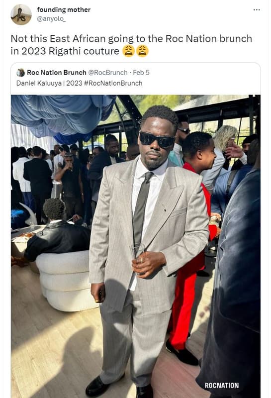 Founding mother anyolo not this east african going to the roc nation brunch in r