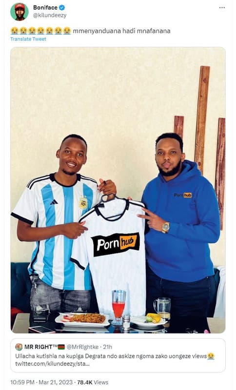 Boniface kilundeezy ffffff2 mmenyanduana hadi mnafanana translate tweet porn bub