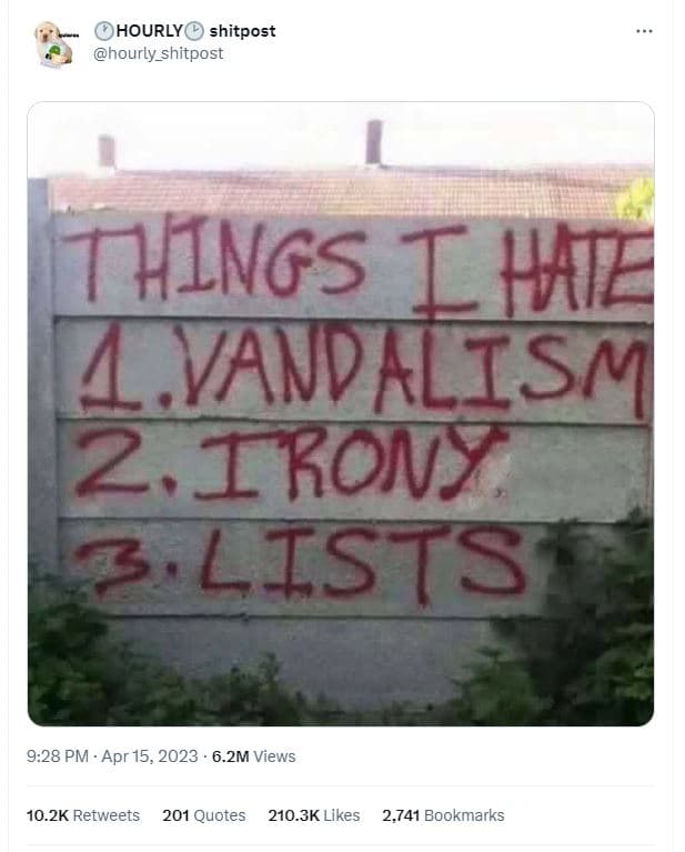 Hourly shitpost hourly_shitpost tings lhe lvawpilism zirony 3lists 9.28 pm apr 1