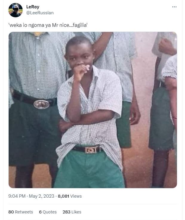 Leroy leerussian 'weka io ngoma ya mr nice_fagilia' 9.04 pm may 2, 8,081 views 8