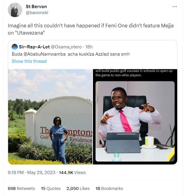 St bervon bavonski imagine all this couldn't have happened if femi one didn't fe