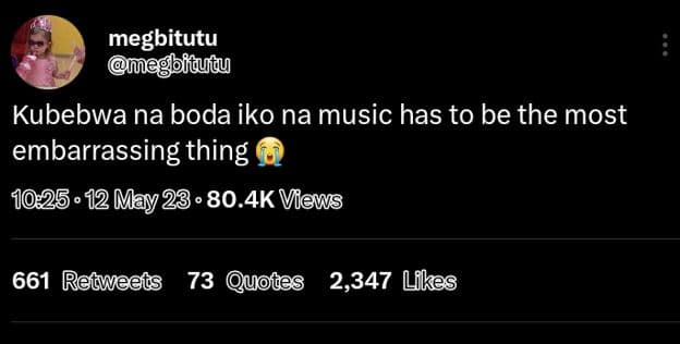Megbitutu ie bftuty kubebwa na boda iko na music has to be the most embarrassing
