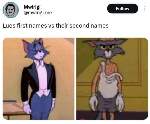 Mwirigi mwirigi_me follow luos first names vs their second names