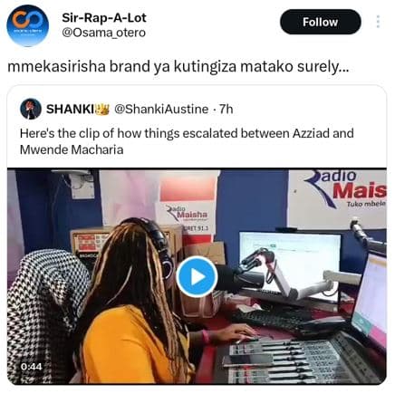 Sirrapalot osama otero follow mmekasirisha brand ya kutingiza matako surely_ sha