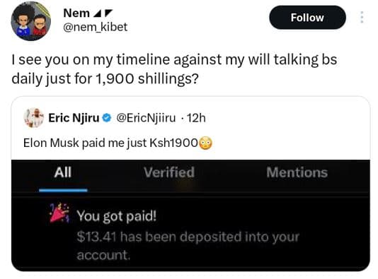 Nem nem_kibet follow see you on my timeline against my will talking bs daily jus