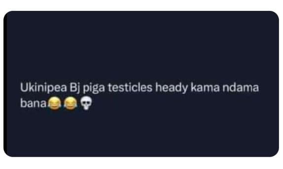 Ukinipea bj piga testicles heady kama ndama bana