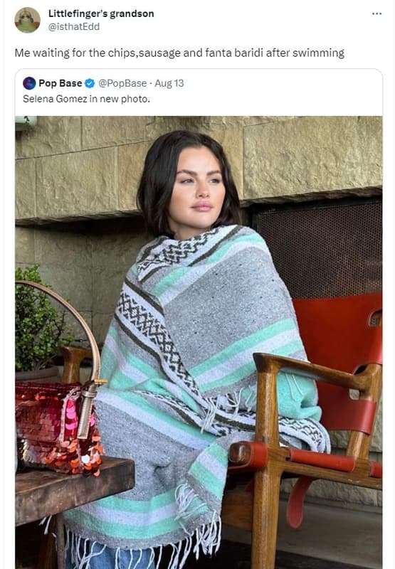 Littlefinger's grandson isthatedd me waiting for the chips,sausage and fanta bar