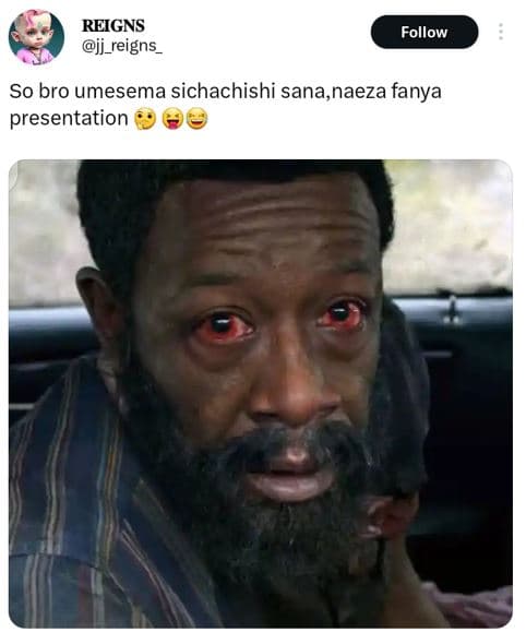 Reigns jj_reigns follow so bro umesema sichachishi sana,naeza fanya presentation