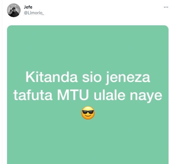 Jefe limorio_ kitanda sio jeneza tafuta mtu ulale naye