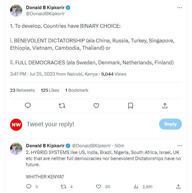 Donald b kipkorir donaldbkipkorir 1. to develop countries have binary choice ben