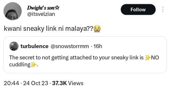Dwight's sonx itsvelzian follow kwani sneaky link ni malaya?? turbulence snowsto