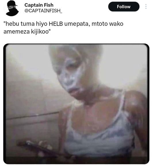 Captain fish captainfish follow hebu tuma hiyo helb umepata mtoto wako amemeza k