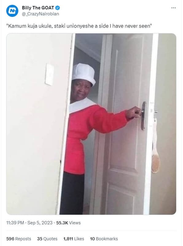 Billy7 the goat crazynairobian kamum kuja ukule staki unionyeshe a side have nev