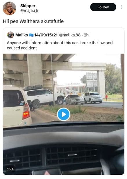 Skipper majau_k follow hii pea waithera akutafutie maliks 14091521 maliks 88 2h