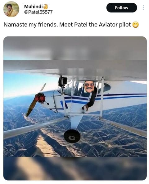 Muhindi patel55577 follow namaste my friends. meet patel the aviator pilot