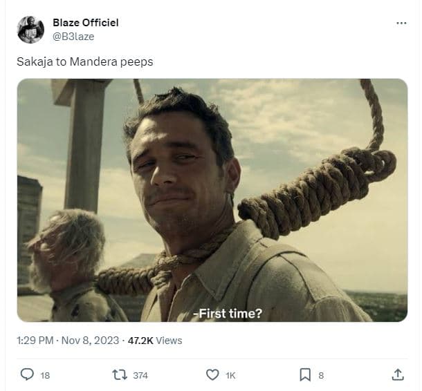 Blaze officiel b3laze sakaja to mandera peeps first time? 1.29 pm nov 8, 47.2k v