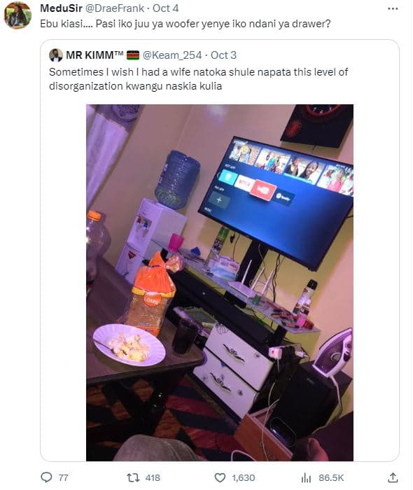 Medusir draefrank . oct 4 ebu kiasi_ pasi iko juu ya woofer yenye iko ndani ya d