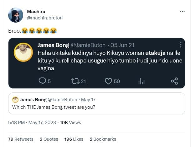 Machira machirabreton broo eaae james bong jamiebuton 05 jun 21 haha ukitaka kud
