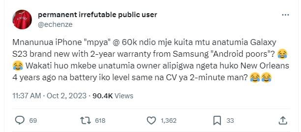 Permanent irrefutable public user echenze mnanunua iphone mpya 6ok ndio mje kuit