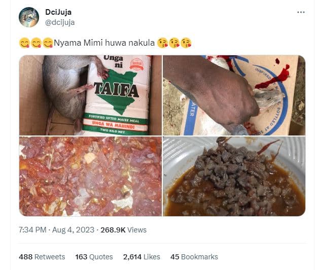 Dcijuja dcijuja nyama mimi huwa nakula '66 unga tadra 7.34 pm aug 4, 268.9k view