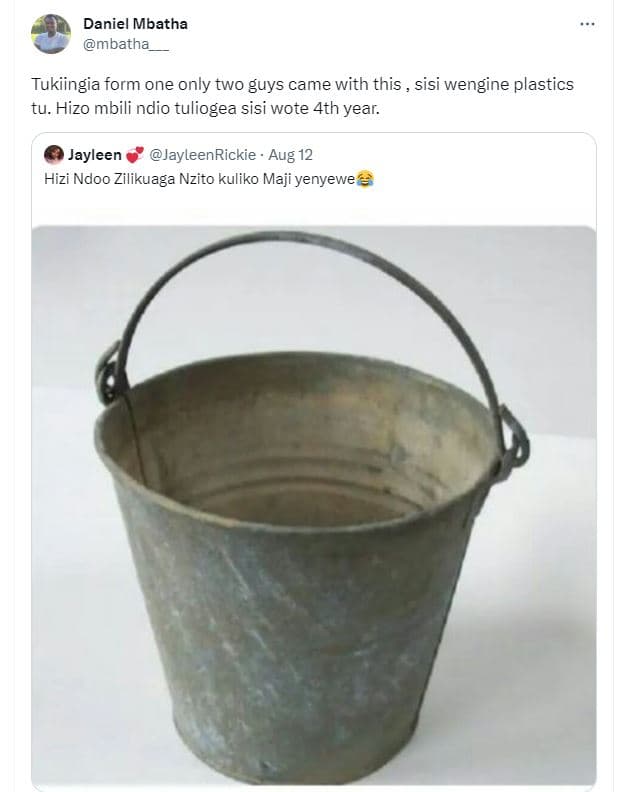 Danie mbatha mbatha tukiingia form one only two guys came with this sisi wengine