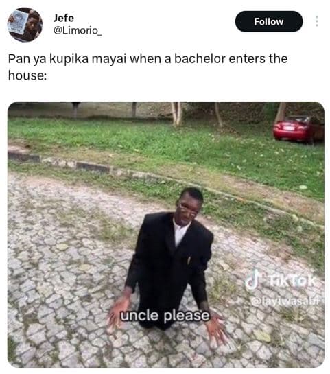 Jefe limorio follow pan ya kupika mayai when a bachelor enters the house cawok u