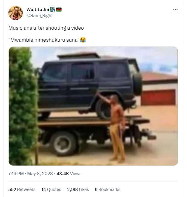 Waititu jnr sami_right musicians after shooting a video mwambie nimeshukuru sana