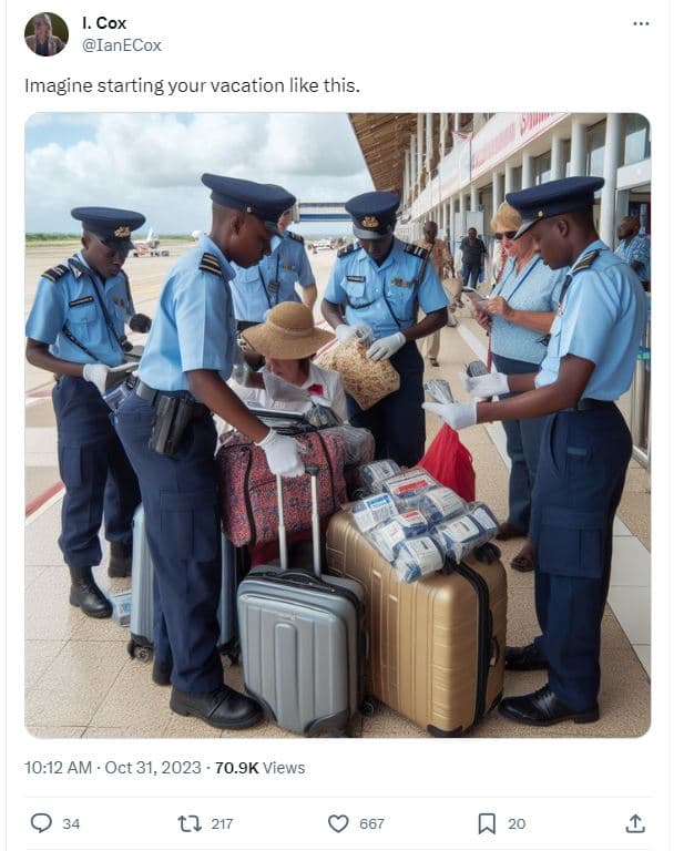 1. cox ianecox imagine starting your vacation like this_ 10.12 am oct 31, 70.9k