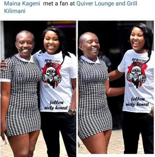 Maina kageni met a fan at quiver lounge and grill kilimani rfricaf rericr foeeow