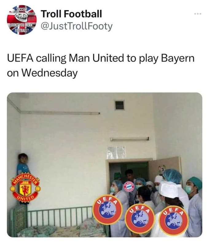 Soccer troll football dontyou mgan justtrollfooty mtoall uefa calling man united
