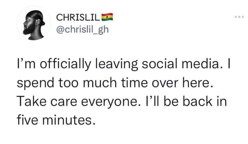 Chrislil chrislil_gh cm officially leaving social media 1 spend too much time ov