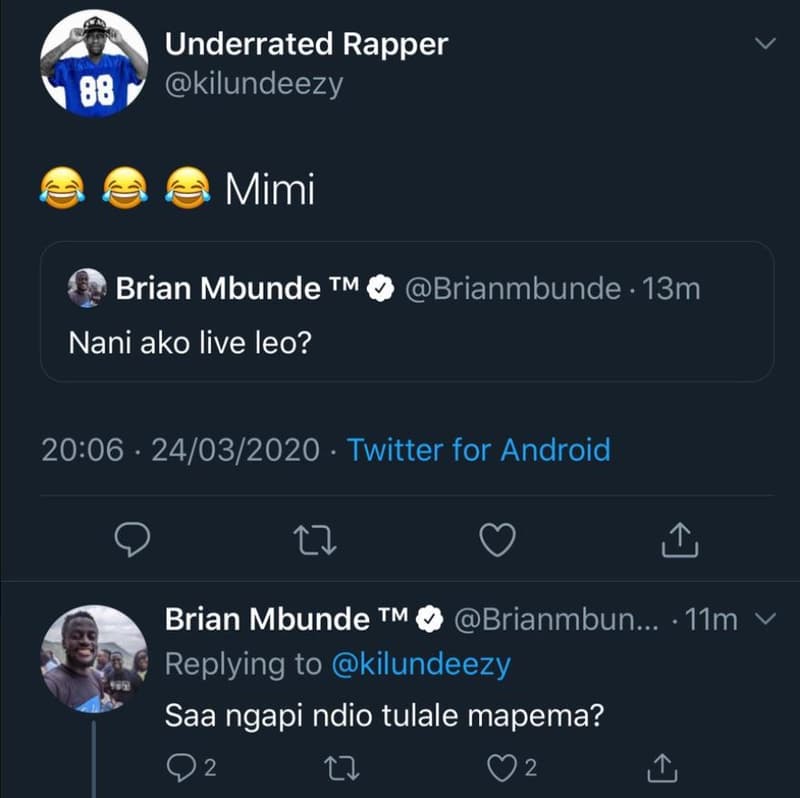 Underrated rapper 88 kilundeezy mimi brian mbunde tm brianmbunde 13m nani ako li