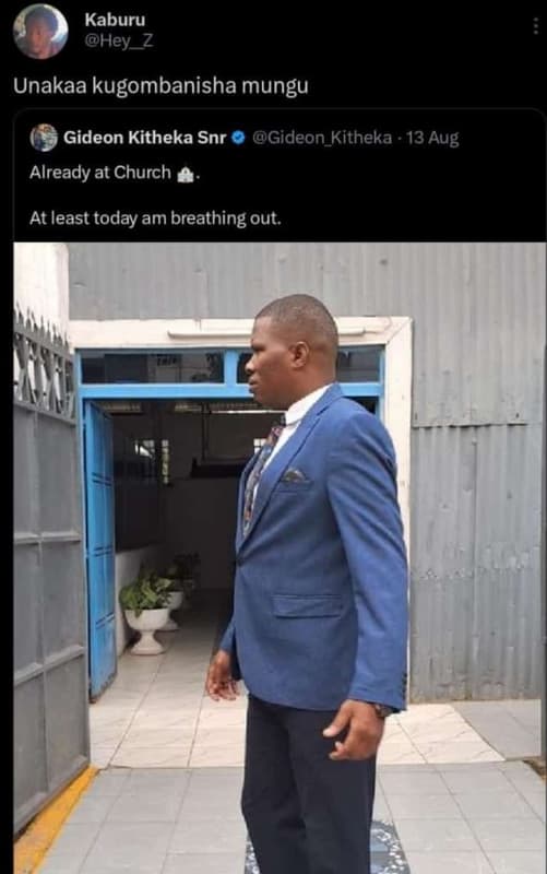 Kaburu hey unakaa kugombanisha mungu gideon kitheka snr gideon_kitheka 13 aug al