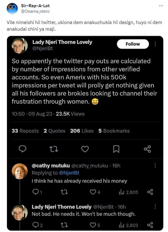 Sirrapalot osama_otero vile nimeishi hii twitter ukiona dem anakuchukia hii desi