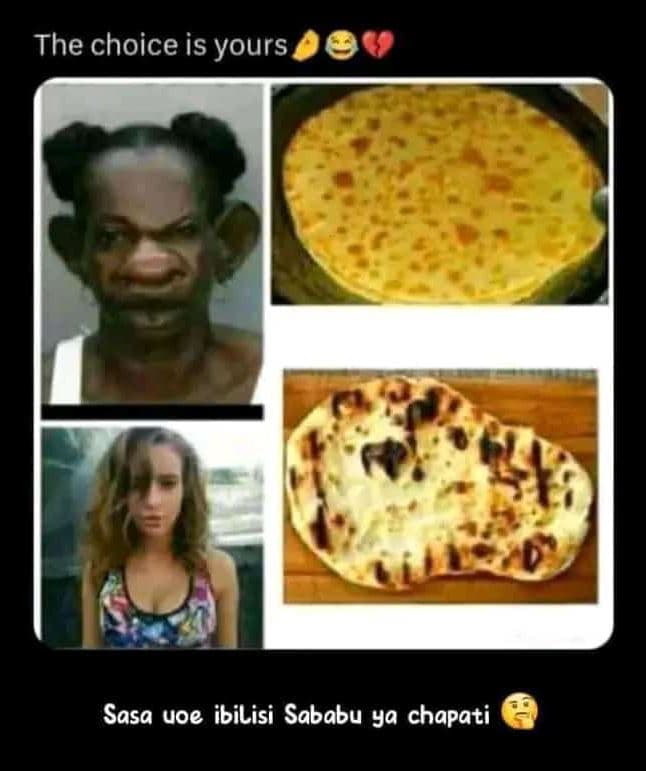 The choice is yours_ sasa uoe ibilisi sababu ya chapati