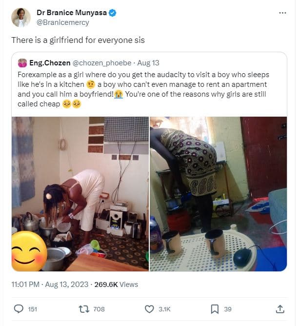 Dr branice munyasa branicemercy there is a girlfriend for everyone sis eng choze