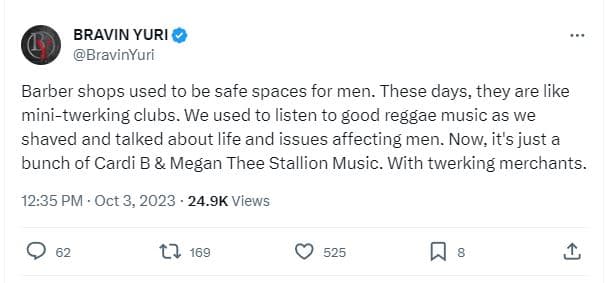 Bravin yuri bravinyuri barber shops used to be safe spaces for men. these days,