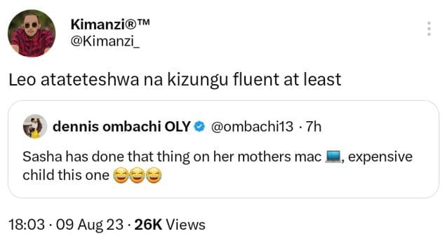 Kimanzitm kimanzi leo atateteshwa na kizungu fluent at least dennis ombachi oly