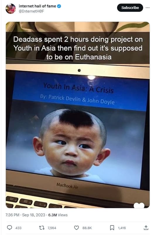 Internet hall of fame internethof subscribe deadass spent 2 hours doing project