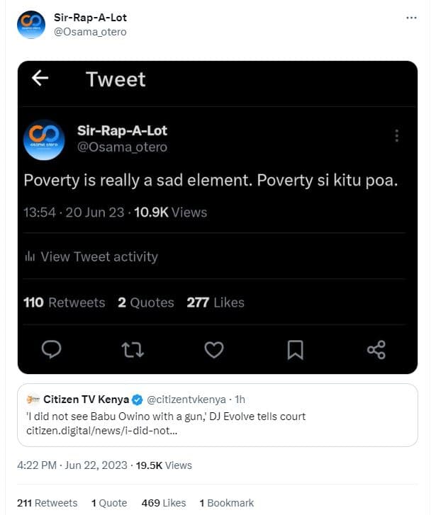 Sirrapalot osama_otero tweet sirrapalot osama_otero poverty is really a sad elem
